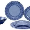 Gimex Stone Line Azure Melamine Tableware Set 12 Pcs -Quality Camping Shop 153196 2414821