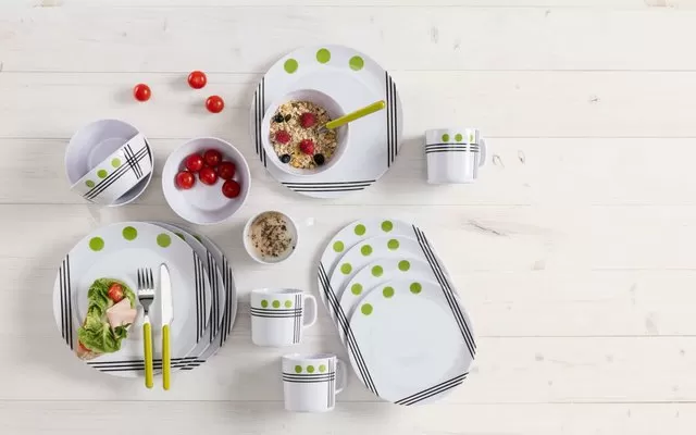 Melamine Tableware Set Dots Red 16 Pcs 3 Melamine Tableware Set Dots Red 16 Pcs