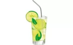 Metaltex Stainless Steel Drinking Straw Set Incl. Cleaning Brush 4 Pcs.