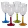 Set Of 4 Coloured Wine Glasses -Quality Camping Shop 34079 2489701