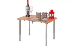 Bo-Camp Urban Outdoor Southwark Bamboo Aluminium Roll Up Table 60 X 40 Cm -Quality Camping Shop 391655 2891998