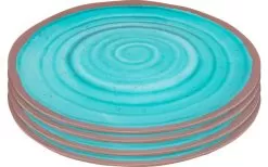 Bo-Camp Melamine Dinner Plate Set Of 4 Grey / Brown