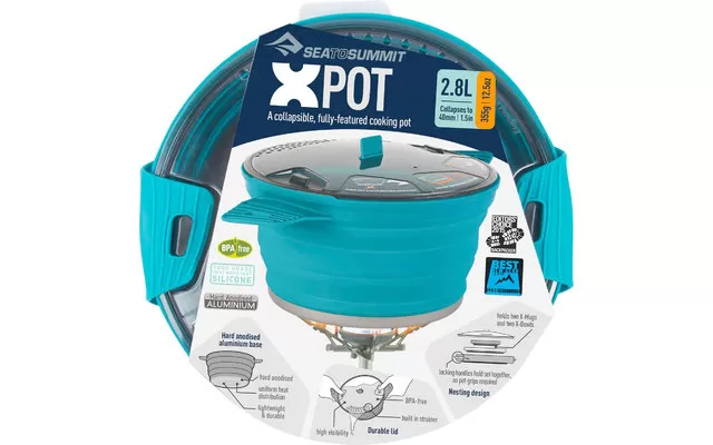Sea To Summit X Pot Foldable Pot 2.8 Liters Black 3 Sea To Summit X Pot Foldable Pot 2.8 Liters Black