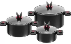 Ballarini Click & Cook Saucepan Set 3 Pcs.
