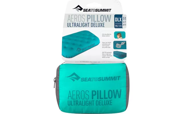 Sea To Summit Aeros Ultralight Pillow Deluxe Travel Pillow, Turquoise 56x36x14cm 8 Sea To Summit Aeros Ultralight Pillow Deluxe Travel Pillow, Turquoise 56x36x14cm - Image 6