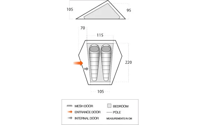 Vango Heddon 100 Light Tent 1 Person 4 Vango Heddon 100 Light Tent 1 Person - Image 2