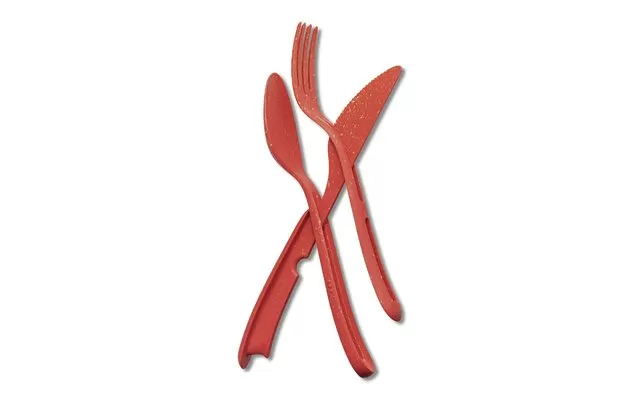 Koziol Klikk Cutlery Set-3-piece Nature Coral 4 Koziol Klikk Cutlery Set-3-piece Nature Coral - Image 2