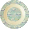 Rice Melamine Children's Bowl With Swans Light Blue 20 Cm