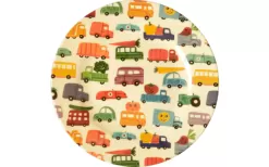 Rice Melamine Children's Plate Multi With Cars 22 Cm