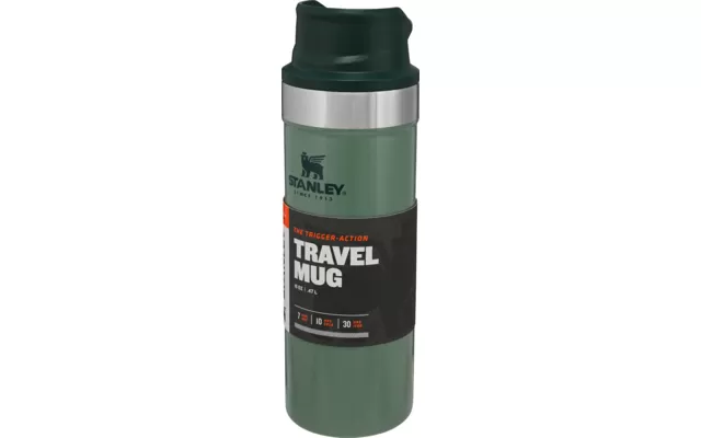 Stanley Classic Trigger Action Travel Mug 0.47 Liter Hammertone Green 4 Stanley Classic Trigger Action Travel Mug 0.47 Liter Hammertone Green - Image 2