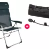 Crespo Set AL/213-C Aluminum Folding Chair + Lumbar Cushion -Quality Camping Shop 572082 3893970