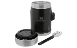 Stanley Classic Legendary Food Container With Spoon 0.4 Liter Black Matte -Quality Camping Shop 573946 3917106