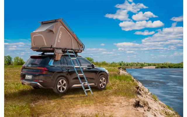 Tambu Yano Car Roof Tent For 2 People Brown 7 Tambu Yano Car Roof Tent For 2 People Brown - Image 5