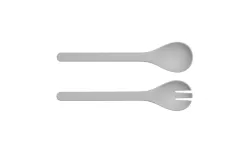Bioloco Plant Salad Servers Salad Servers Gray