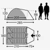 Kampa Brighton 3 Dome Tent Grey