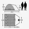 Kampa Brighton 4 Dome Tent Grey -Quality Camping Shop 604643 4342859