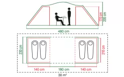 Coleman Spruce Falls 4 Tunnel Tent -Quality Camping Shop 629239 4441127