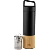 Rebel Outdoor Thermos Flask With Tea Strainer 530 Ml Bamboo Black -Quality Camping Shop 647268 4558422