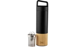 Rebel Outdoor Thermos Flask With Tea Strainer 530 Ml Bamboo Black
