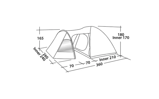 Easy Camp Blazar 400 Steel Blue Dome Tent 4 Easy Camp Blazar 400 Steel Blue Dome Tent - Image 2