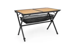 Berger Aluminum Bamboo Roll Table Black