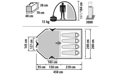 Berger Tent Campo 4 Air Black Sleeping Cabin