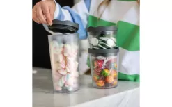 Koziol Prince Oslo Storage Jar Set 3 Pieces Nature Ash Grey