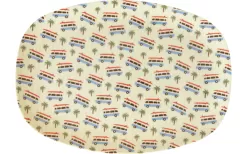 Rice Melamine Plate With Car Decor