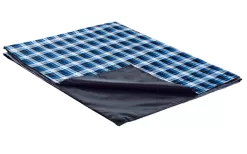 High Peak Cozy Blanket Outdoor Picnic Blanket With Insulation 150 X 180 Cm Blue / Black