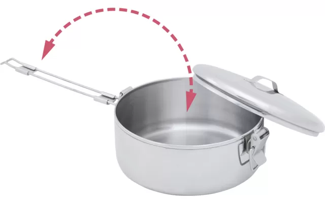 Alpine Stowaway Stainless Steel Pot 475 Ml 5 Alpine Stowaway Stainless Steel Pot 475 Ml - Image 3
