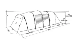 Easy Camp Huntsville Twin 800 Tunnel Tent For 8 People -Quality Camping Shop 782498 5172608