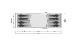 Easy Camp Huntsville Twin 800 Tunnel Tent For 8 People -Quality Camping Shop 782504 5172620