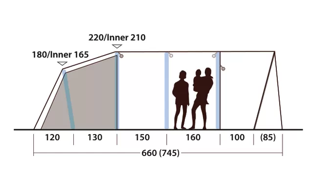 Outwell Hayward Lake 6ATC Inflatable Tunnel Tent 6 People 9 Outwell Hayward Lake 6ATC Inflatable Tunnel Tent 6 People - Image 7