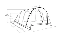 Outwell Hayward Lake 4ATC Inflatable Tunnel Tent 4 People -Quality Camping Shop 789701 5206559