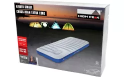 High Peak Air Bed Cross Beam Extra Long Air Bed With Integrated Pump Light Gray / Blue Single -Quality Camping Shop 815048 5295320